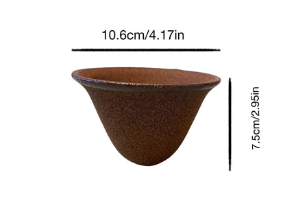 Clay Coffee Filter / Dripper + Bamboo Stand